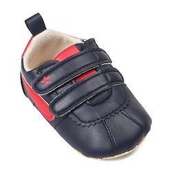 Cute Walk by Babyhug Booties with Velcro Closure - Blue & Red