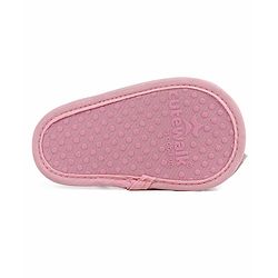 Cute Walk by Babyhug Slip On Booties Bow Applique  - Pink