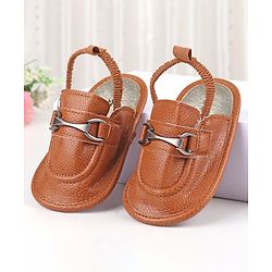 Cute Walk by Babyhug Slip On Booties Solid Color - Brown