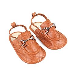 Cute Walk by Babyhug Slip On Booties Solid Color - Brown