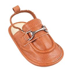 Cute Walk by Babyhug Slip On Booties Solid Color - Brown