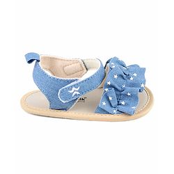 Cute Walk by Babyhug Booties with Velcro Closure & Stars Design - Blue