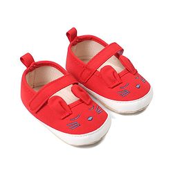 Cute Walk by Babyhug Booties Buuny Design with Velcro Closure - Red