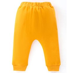 Babyhug Cotton Full Length Diaper Pants Stripes & Car Print Pack Of 3- Yellow Red & Blue