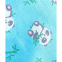Babyhug Cotton Full Length Diaper Pants Stripes & Panda Print Pack of 3- Blue & Green