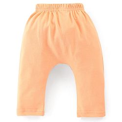 Babyhug Cotton Ankle Length Diaper Pants Stripes & Hippo Print Pack of 3- Peach Purple & Blue