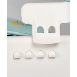 Babyhug 3 in 1 Comfy High Chair Printed Cushion - Blue| High Chair, Feeding Chair & Booster Chair| Adjustable Double Food Tray| Removable PU Leather Seat| Safety Harness| Removable Footrest