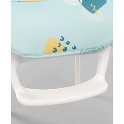 Babyhug 3 in 1 Comfy High Chair Printed Cushion - Blue| High Chair, Feeding Chair & Booster Chair| Adjustable Double Food Tray| Removable PU Leather Seat| Safety Harness| Removable Footrest