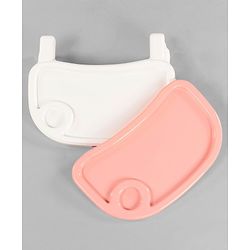 Babyhug 3 in 1 Comfy High Chair Unicorn Printed Cushion - Pink| High Chair, Feeding Chair & Booster Chair| Adjustable Double Food Tray| Removable PU Leather Seat| Safety Harness| Removable Footrest
