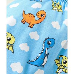 Babyhug Cotton Diaper Pants Stripes & Dino Print Pack of 3 - Blue & Orange