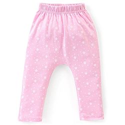 Babyhug Cotton Full Length Diaper Pants Stripes & Floral Print Pack of 3- Pink & Red