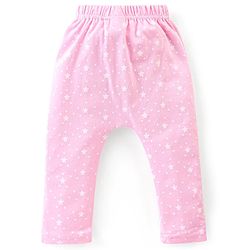 Babyhug Cotton Full Length Diaper Pants Stripes & Floral Print Pack of 3- Pink & Red
