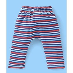 Babyhug Cotton Knee Length Diaper Pants Football Print Pack of 3 - Red & Blue