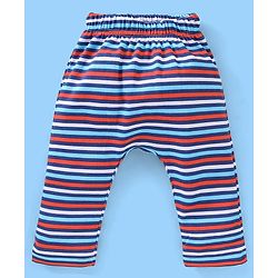 Babyhug Cotton Knee Length Diaper Pants Football Print Pack of 3 - Red & Blue