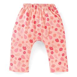 Babyhug Cotton Diaper Pants Striped & Printed Pack of 3 - Peach Blue & Pink