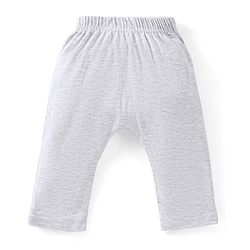 Babyhug Cotton Full Length Diaper Pants Stripes & Lion Print Pack of 3 - Blue Grey & Yellow