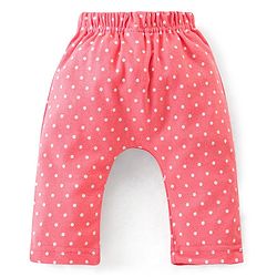 Babyhug Cotton Full Length Diaper Pants Dot & Floral Print Pack of 3- Blue Pink & White