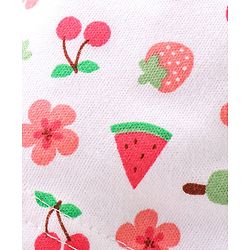 Babyhug Cotton Full Length Diaper Pants Dot & Floral Print Pack of 3- Blue Pink & White