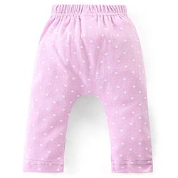 Babyhug Cotton Ankle Length Diaper Pants Floral & Dot Print Pack of 3- Pink White & Purple