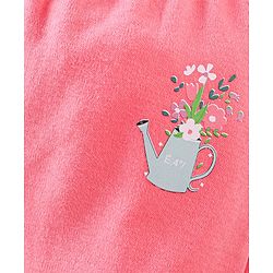 Babyhug Cotton Ankle Length Diaper Pants Floral & Dot Print Pack of 3- Pink White & Purple