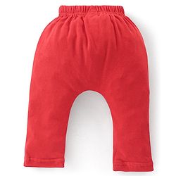 Babyhug Full Length Cotton Diaper Pants Astronaut Print Pack of 3 - Red & Blue