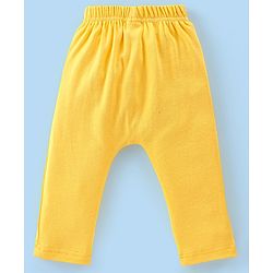 Babyhug Cotton Knee Length Diaper Pants Stripes & Turtle Print Pack of 3- Yellow Green & White