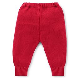 Babyhug Knit Full Sleeves Baby Sweater Set - Navy & Red