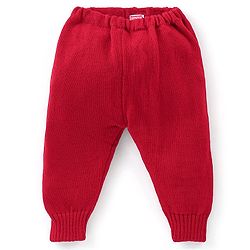 Babyhug Knit Full Sleeves Baby Sweater Set - Navy & Red