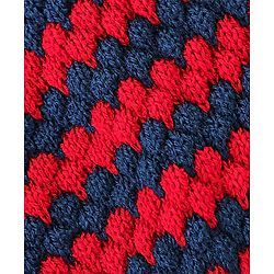 Babyhug Knit Full Sleeves Baby Sweater Set - Navy & Red