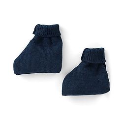 Babyhug Knit Full Sleeves Sweater Set Striped - Navy Blue & White