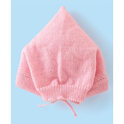 Babyhug Full Sleeves Baby Sweater Set with Cap & Booties Striped Design - Pink