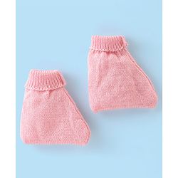 Babyhug Full Sleeves Baby Sweater Set with Cap & Booties Striped Design - Pink