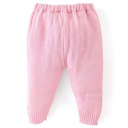 Babyhug Full Sleeves Sweater Set Striped with Cap - Pink