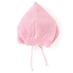 Babyhug Full Sleeves Sweater Set Striped with Cap - Pink