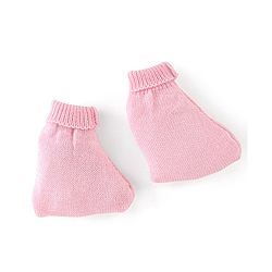Babyhug Full Sleeves Sweater Set Striped with Cap - Pink
