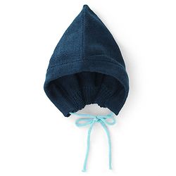 Babyhug Knitted Full Sleeves Sweater Set with Cap & Booties Cable Knit Design - Blue