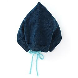 Babyhug Knitted Full Sleeves Sweater Set with Cap & Booties Cable Knit Design - Blue