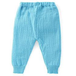 Babyhug Knitted Full Sleeves Sweater Set with Cap & Booties Cable Knit Design - Blue