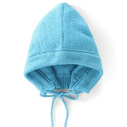 Babyhug Knitted Full Sleeves Sweater Set with Cap & Booties Cable Knit Design - Blue