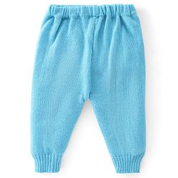Babyhug Knitted Full Sleeves Sweater Set with Cap & Booties Cable Knit Design - Blue