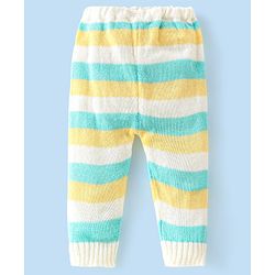 Babyhug Full Sleeves Striped Design Sweater Set with Cap & Booties - Multicolour