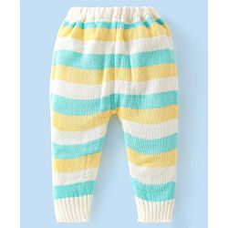 Babyhug Full Sleeves Striped Design Sweater Set with Cap & Booties - Multicolour