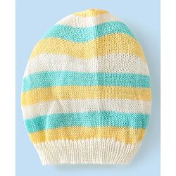 Babyhug Full Sleeves Striped Design Sweater Set with Cap & Booties - Multicolour