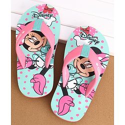 Cute Walk by Babyhug Slip On Flip Flops with Minnie Mouse Print - Pink
