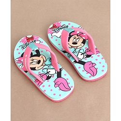 Cute Walk by Babyhug Slip On Flip Flops with Minnie Mouse Print - Pink