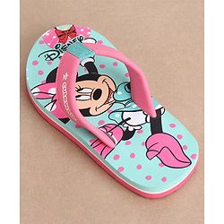 Cute Walk by Babyhug Slip On Flip Flops with Minnie Mouse Print - Pink
