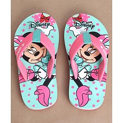 Cute Walk by Babyhug Slip On Flip Flops with Minnie Mouse Print - Pink