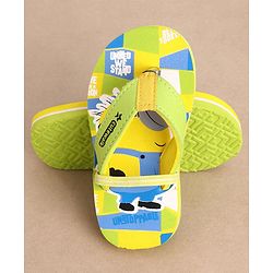 Cute Walk by Babyhug Slip On Flip Flops Minions Print - Yellow