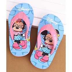Cute Walk by Babyhug Minnie Mouse Printed Slip On Flip Flops - Blue