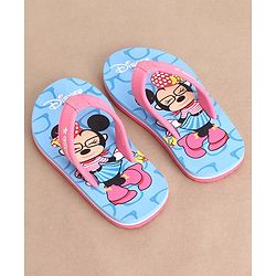 Cute Walk by Babyhug Minnie Mouse Printed Slip On Flip Flops - Blue